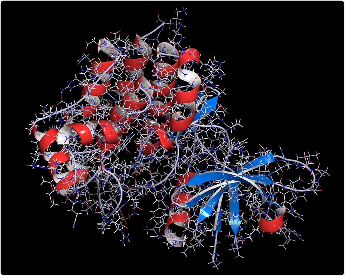 Protéine Janus kinase 1. Une partie de la voie de signalisation JAK-STAT et de la cible médicamenteuse. Crédit d'image: StudioMolekuul / Shutterstock