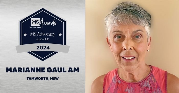 Marianne Gaul de Tamworth honorée du prix du 2024 MS Advocate