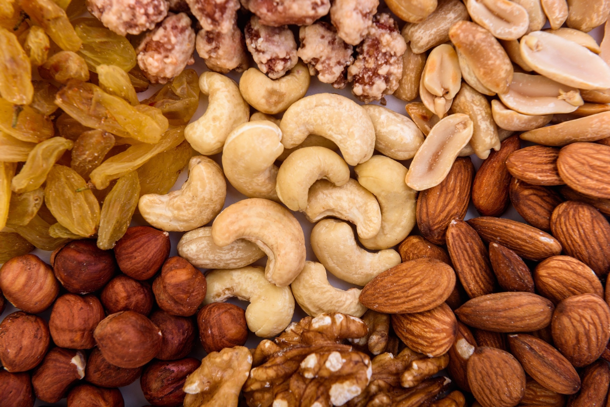 Pile of mixed nuts