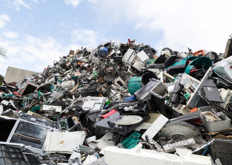 Electronic waste and garbage for recycling