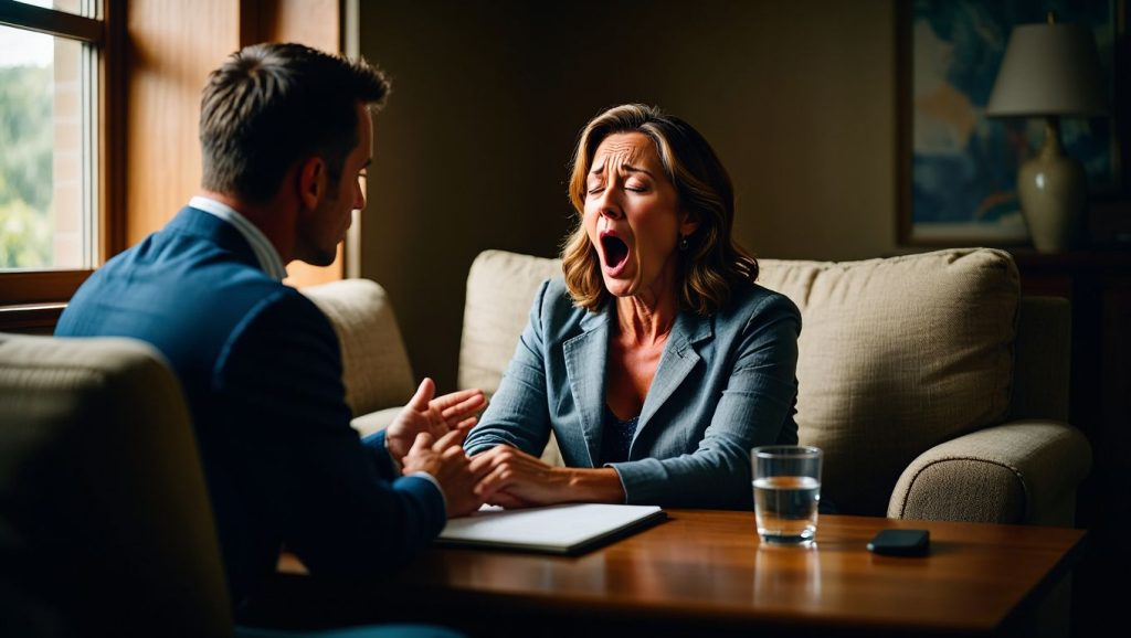 Que signifie quand une personne bâille systématiquement pendant une conversation sérieuse selon la neuropsychologie ?